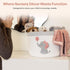 15x11 Elephant Storage Basket for Nursery Large Cotton Rope Bin with Soft Felt Elephant Patch Toy Organizer, Baby