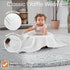 Set White Muslin Fitted Crib Sheet & Waffle Weave Blanket