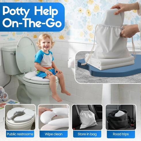 Mommy's Travel Potty Seat w/ Washable Carry Bag - Perfect for Travel - Padded for Soft Cushion - Portable Reusable