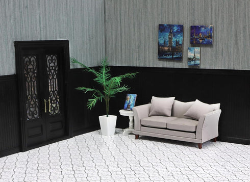 1/12 1/6 115pcs iLAND Dollhouse Flooring on Scale Scale, Miniature Dollhouse Accessories, Double-Sided Dollhouse Floor