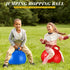 Sratte 6 Pcs Hopper Ball with Handle, Bouncing Ball, Inflatable Hop Ball for Jumping Sport Gifts