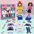 Atoylink Wooden Magnetic Dress Up Dolls for Girls, Pretend Play Set, Princess/Witch/Occupations Matching Games