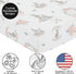 Sweet Jojo Designs Blush Pink and Grey Woodland Boho Dream Catcher Arrow Girl Baby Crib Sheet for Gray Bunny Floral