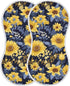 J JOYSAY Sunflowers Daisies Blue Leaves Baby Burp Cloths for Boys Girls Large 22''x11''