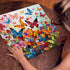Butterfly Puzzles for Adults 1000 Pieces - Colorful Flower Art Painting Garden Puzzle, Challenging