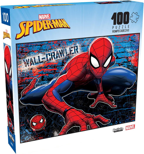 Buffalo Games - Marvel - Wall-Crawler - 100 Piece Jigsaw Puzzle for Families, Perfect for Game Nights