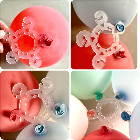 40 PCS Flower-Shaped Balloon Clips and 40PCS “H” Shaped Balloon Connectors for Arch, Column Stand, and Balloon Flowers