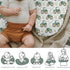 Watercolor Green Tractors Baby Nursing Pillow Covers for Boy Girl Farm Tractors Boho Leaves Nursery Feeding Pillowcase