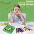 Set 57Pcs 4-6-8, 5,7,Gel Fruit Scented Markers with Glitter Dinosaur Pencil Case & Stationery, Art Supplies for Kids