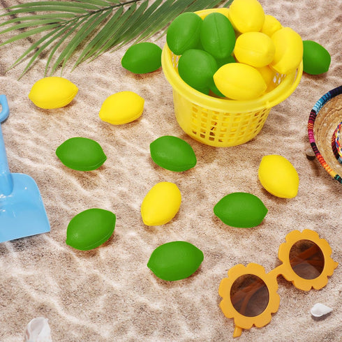 50 Jerify Pcs Lemon Stress Balls Bulk Lemon Party Favors Small Fruit Relieve Balls Fake Artificial PU Foam Toys