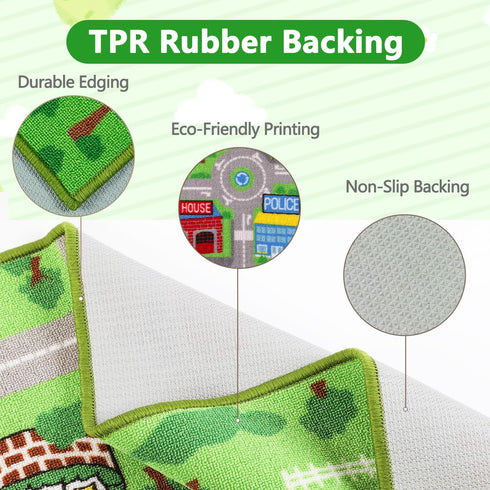 5' 2.7' Capslpad Kids Rug Educational Play Rug x Traffic Road Kids Play Car Mat Large Learning Play Game Area Rug Kids