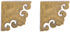 Brass Curled Box Corner Plate – Set of 2, 3.3"