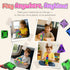 3+ 28pc) Desire Deluxe Micro Magnetic Tiles Building Blocks Toy - STEM Educational Travel Size Magnetic Blocks