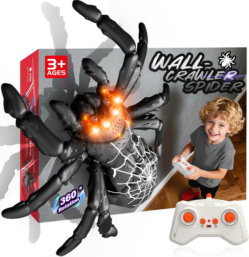Wall Climbing Remote Control Spider Robot Toys, Climbs Walls&Ceilings|360Stunts, 2.4GHz Remote|Gifts for