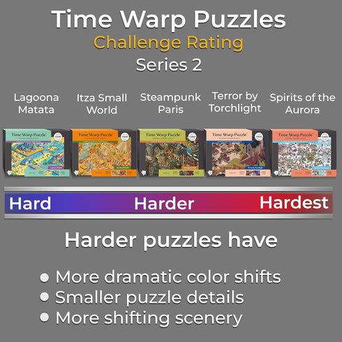 2 Sunset 1000 Time Warp Puzzle Series Sunrise to Hidden Scene | Piece Jigsaw Puzzle for Adults | Discover a Story that