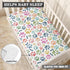 Streeyiu 52x28x8 Dog Paw Baby Crib Sheets for Boys Girls Colorful Paws Fitted Crib Sheet for Standard Crib and Toddler