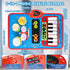 2-in-1 Musical Mat Toys - Piano Keyboard & Drum Set with 2 Drum Sticks for 1-5 Year Old Boys & Girls, Blue