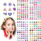 AUGSUN 240 Piece Sticker Earrings - 3D Gems Girls Self-Adhesive Glitter Craft Crystal Stickers