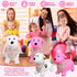 2 Pack Bouncy Dog Hopper - Inflatable Bouncing Dog Jumping Animals with Pump, Classic Style Gift for Boys Girls (White,