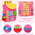 Busy Board - Toddler Backpack with Buckles and Learning Activity Toys for Fine Motor Skills and Basic Life Skills
