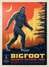 MyPuzzle Legends of The National Parks: Yosemite's Bigfoot, Vintage Poster - Premium 1000 Piece Jigsaw Puzzle for Adults