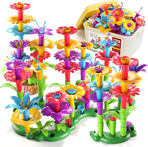 Flower Garden Building Toys Set for Girls | Birthday Gift for 2-6 Year Old Girls, Educational STEM Toys