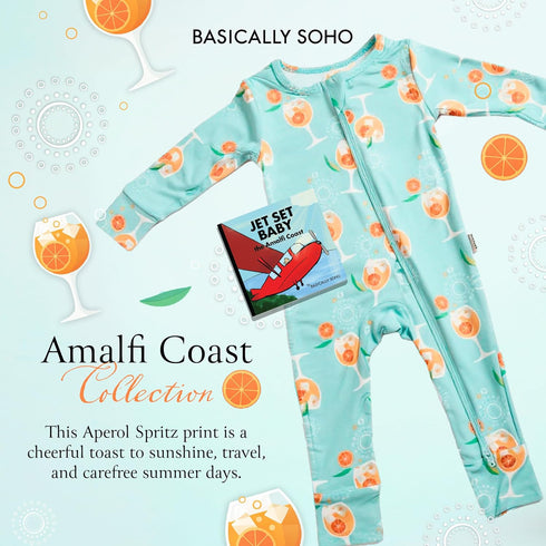 Set Baby Romper & Baby Book Viscose from Bamboo Pajamas for Babies