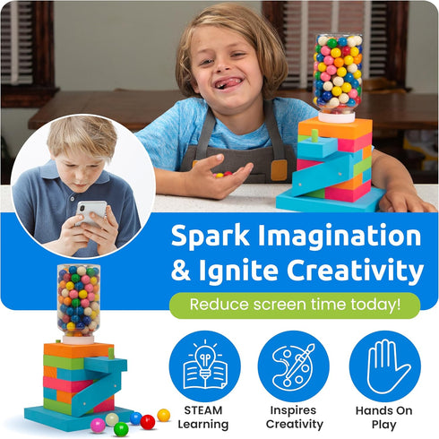 DIY Wood Building Kits for Kids - Creative Fun Wood Projects, STEM Teaching Woodworking Kit for Kids, Great Gift Idea