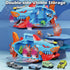 18 Playset 3+ Shark Toy & Deep Sea Creatures Ocean Animal Toys with Truck Cars, Piece Educational for Kids Ages Years