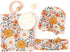 Set DRESHOW BQUBO Baby Girl Newborn Floral Receiving Blankets with Bow Hat Headband Wooden Birth Announcement Card