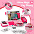 Playset, Kids Cash Register Toy Toddler Prentend Play Store with Real Calculator Cash Register with Scanner/Credit
