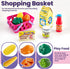 3 4-8+ BUYGER Kids Cash Register Toy with Scanner, Receipt Printer, Microphone, Shopping Play Food - Pretend Role Play