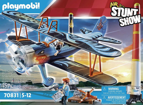 Playmobil Phoenix Biplane Air Stunt Show - Customizable Toy Aircraft