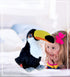 DolliBu Toucan Plush - 8 Inch Super Soft Stuffed Animal, Cute Tropical Rainforest Bird Toy for Kids, Teens, Adults