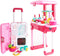 Toy Chef 2-in-1 Travel Suitcase Kitchen Set for Children | Kids' Cooking Playset Includes