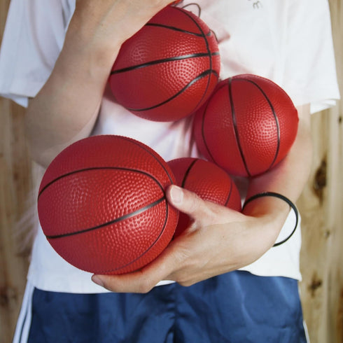 40Pcs 6" Inflatable Mini Basketball Balls Bulk Set, PVC Small Basketball for Over The Door Games and Indoor Outdoor Play