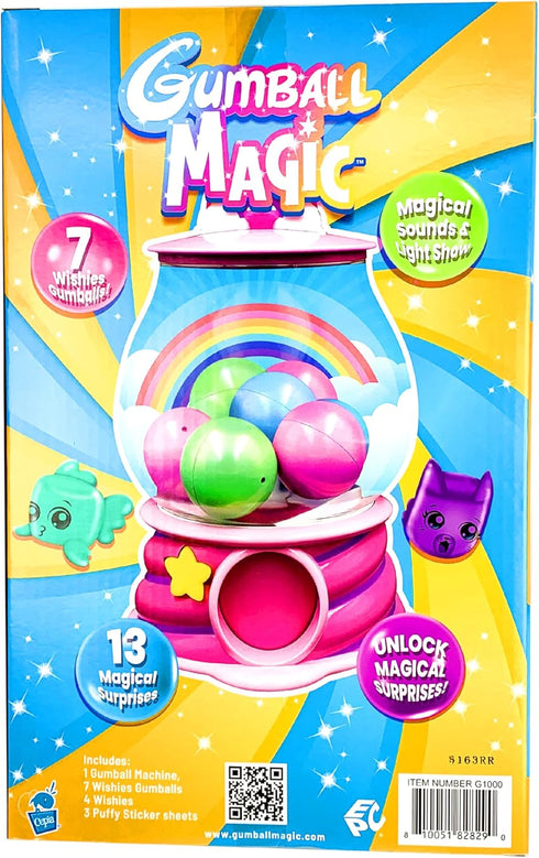 Cepia 7 410 Gumball Magic Gumball Machine Toy Interactive Light Up Surprise Machine with Gumball Reveals, Squishy