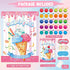 WNSIRVY 21'' 28'' 30 Pin The Cherry on The Ice Cream Game x Large Ice Cream Party Games Poster with Pcs Cherry Stickers