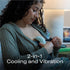 2-in-1 Zomee Cooling Lactation Massager Breastfeeding Support with Cooling & Gentle Vibration, Portable Rechargeable