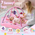 Windidi 9-in-1 Tummy 7 0-3-4-6-9-12 Unicorn Baby Gym Play Mat, Time Mat with Baby Toys, Washable Baby Activity Mat