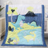 8 Set Set Stacker/3 YJM PC Dinosaur Crib Bedding for Baby Boys, Blue Nursery with Quilt/Sheet/Dust