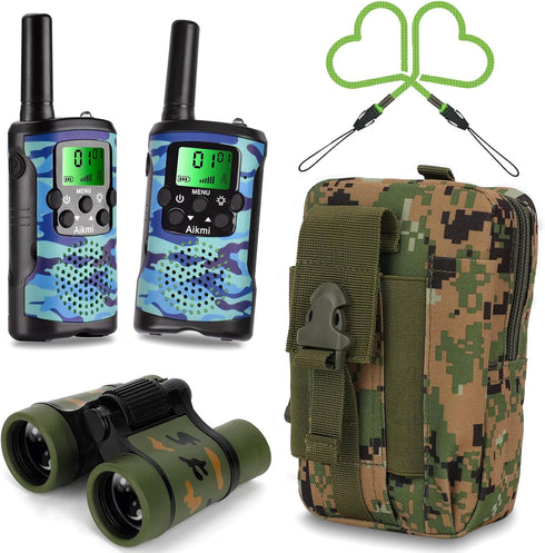 Walkie Talkies for Kids, 2 Way Radio, 22 Channel, 3 Miles Range, Outdoor Toys for Boys Aged 5+, Birthday Gifts (Blue)