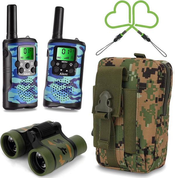 Walkie Talkies for Kids, 2 Way Radio, 22 Channel, 3 Miles Range, Outdoor Toys for Boys Aged 5+, Birthday Gifts (Blue)