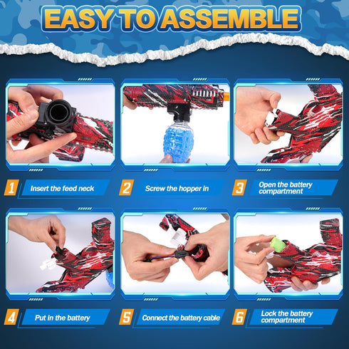 2 Set Electric Splatter Blaster Toy, Outdoor Team Games for Ages 14+, Christmas and Birthday Gift