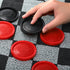 Yarlung Giant Checkers Set, 3 in 1 Jumbo Tic Tac Toe Game with Reversible Rug for Family Camping Lawn Games