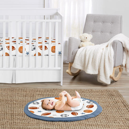 Tummy Sweet Jojo Designs Sports Theme Boy Baby Play Mat Time Activity Infant Playmat for Playpen Tent Teepee Floor