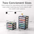 IRIS USA 6-Tier Scrapbook Rolling Storage Cart - Fits 12" x 12" Paper with Organizer Top, Black Frame