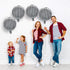 Gejoy 24 Pieces 18 Inch Black and White Striped Balloons, Foil Balloons for Halloween Birthday Decoration