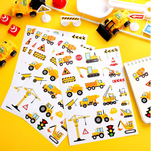 500 Harloon Pcs Construction Sticker Car Bus Truck Airplane Ship Thick Gel Cling Truck Transportation Vehicle Sticker