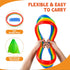 2-Set 20 (11-inch) 30 Hopscotch Rings, Round Hoops + Connectors, Agility Rings for Kids, Builds Gross Motor Skills